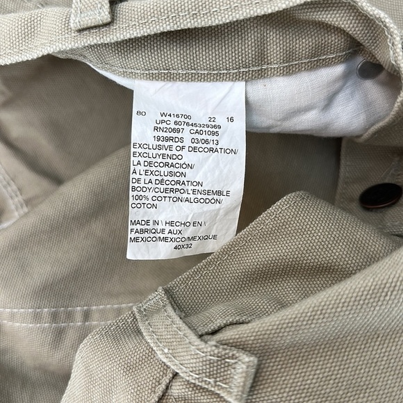 Dickies Carpenter Jeans Relaxed Fit 40X32 Work Pants Pockets Utility Loop Khaki - Picture 6 of 12